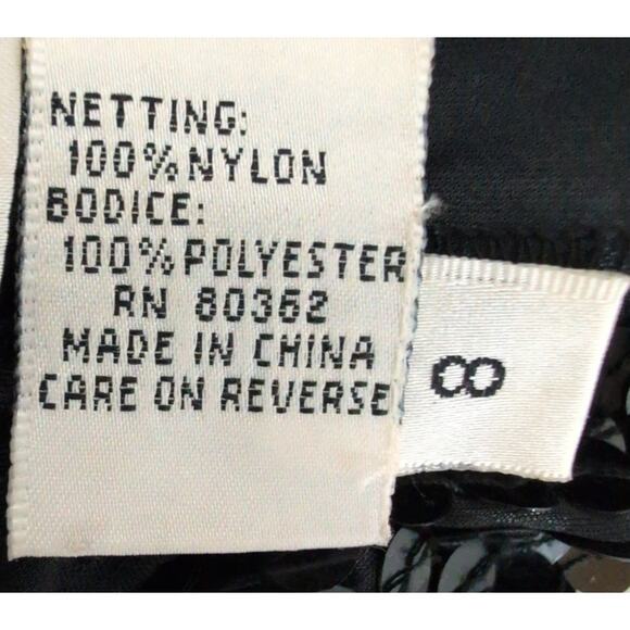 Vintage Y2K Sheer Backless Halter Dress 8P Bead Glam Cocktail Whimsigoth Grunge - Picture 7 of 8